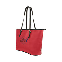 Red Lady  Leather Tote Bag/Large (Model 1651)