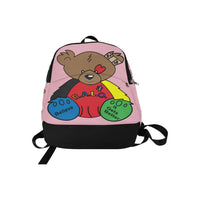 Pink Hearts Fabric Backpack